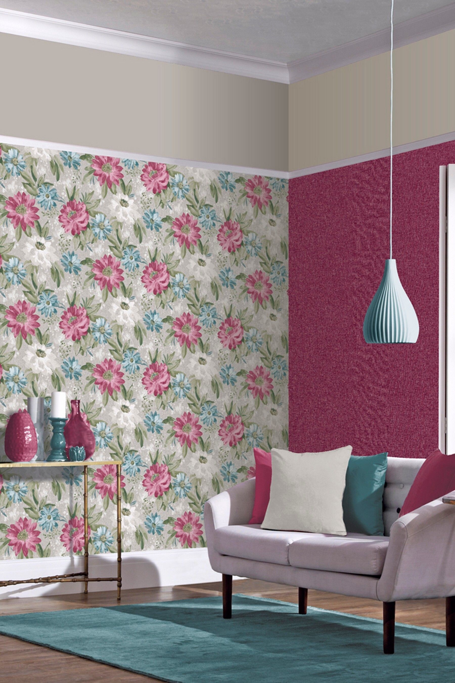 Buy Painted Dahlia Wallpaper by Arthouse from the Next UK