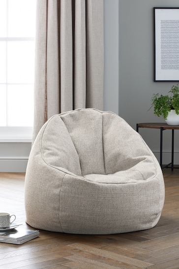 Natural Chunky Weave Bean Bag Chair