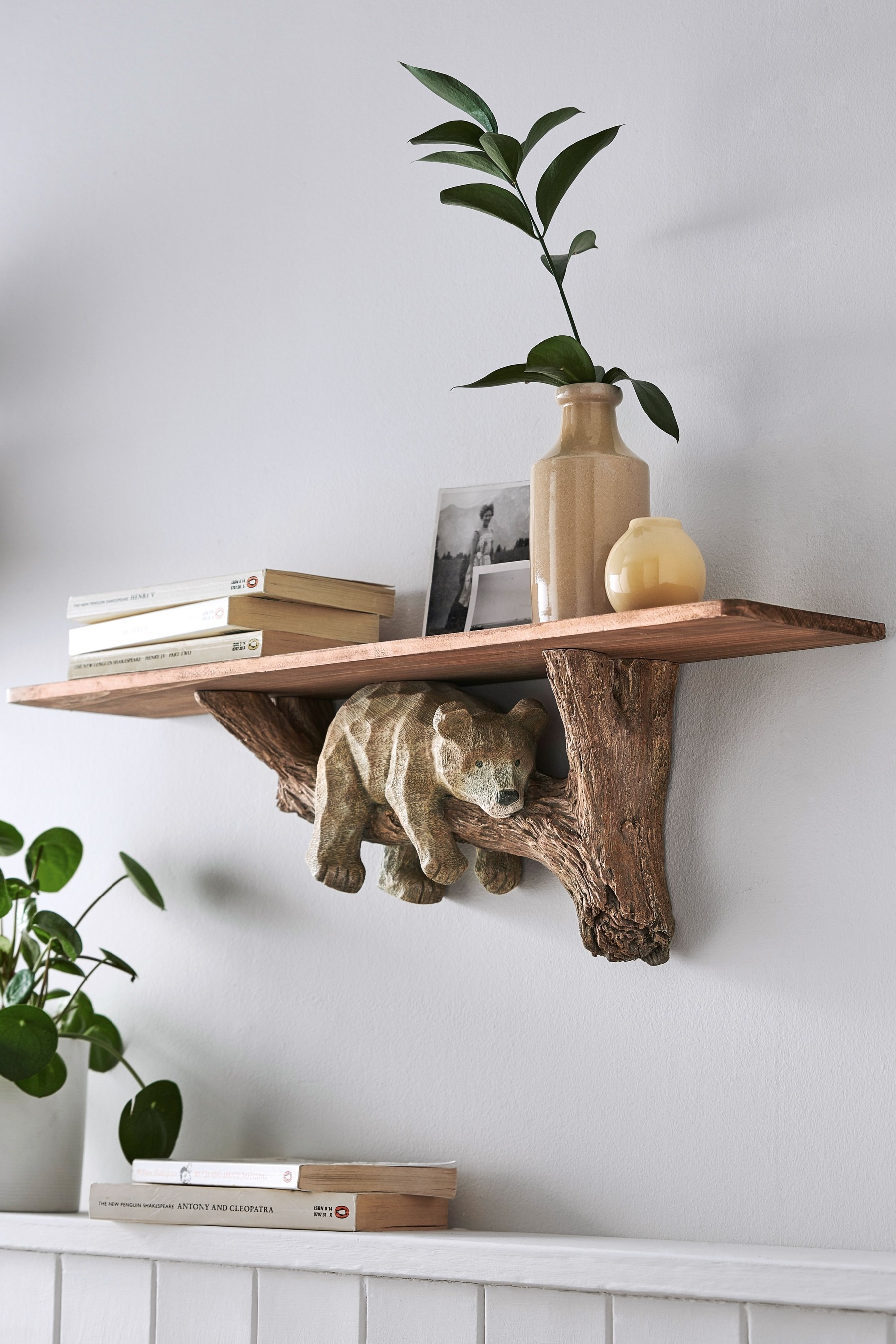 Natural Barnaby Bear Wall Shelf