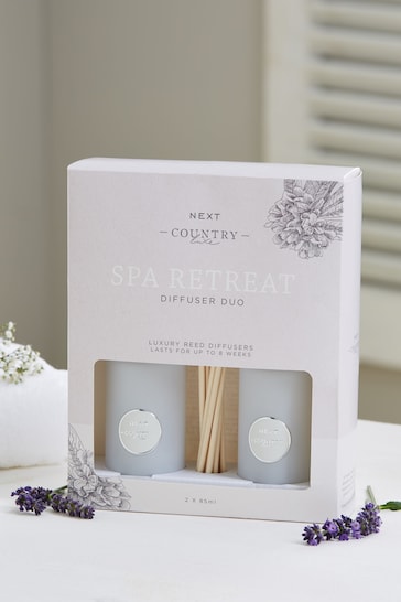 Country Luxe Spa Retreat Lavender & Geranium Fragranced Reed Set Of Diffuser