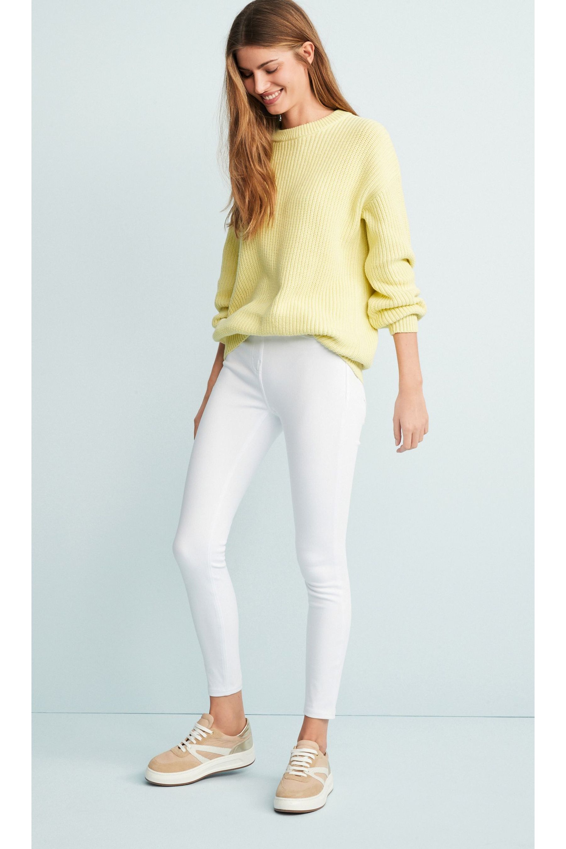 White Jersey Denim Leggings