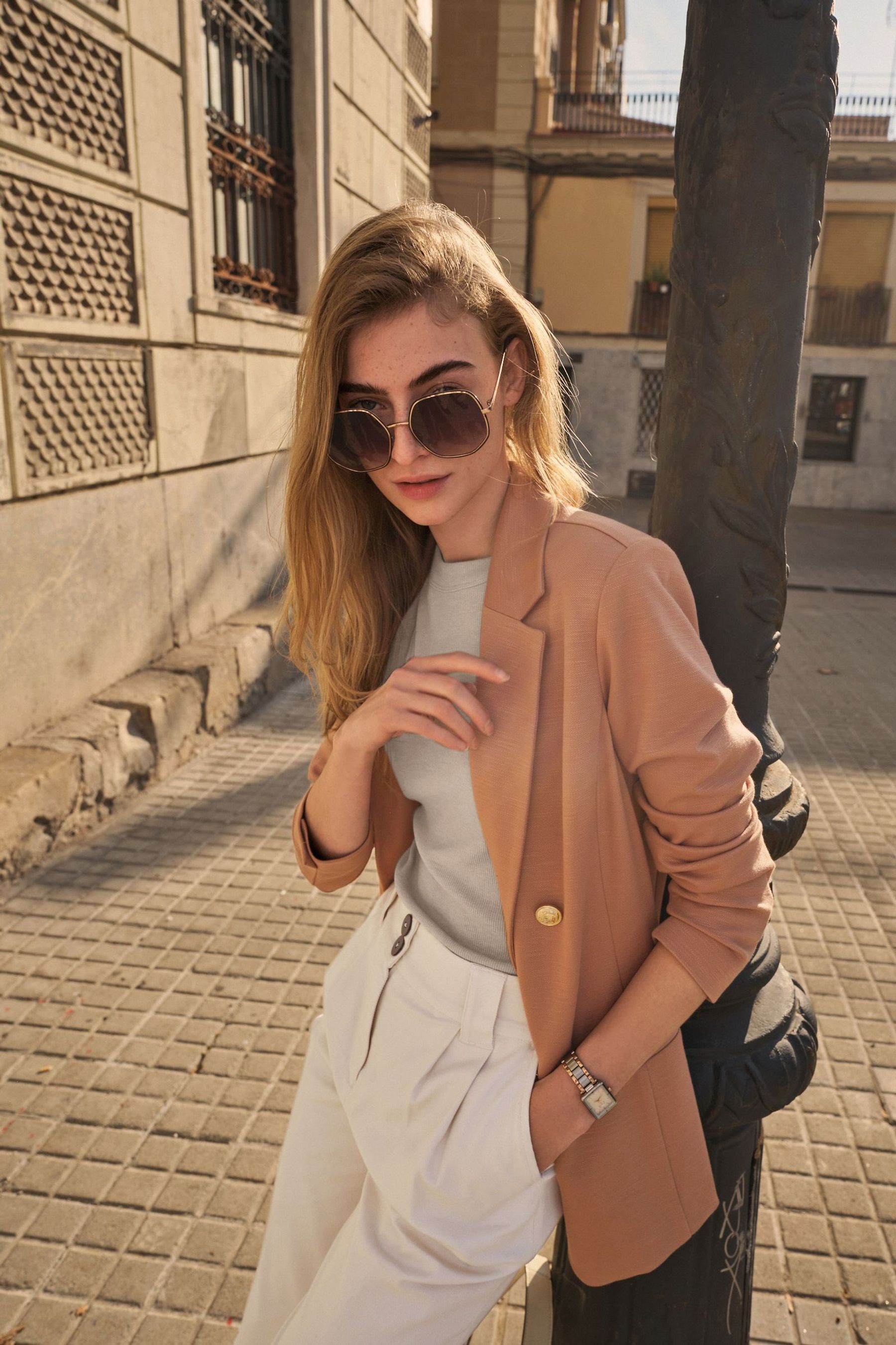 Camel 2025 long blazer