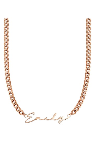 Abbott Lyon Curb Chain Signature Personalised Name Necklace
