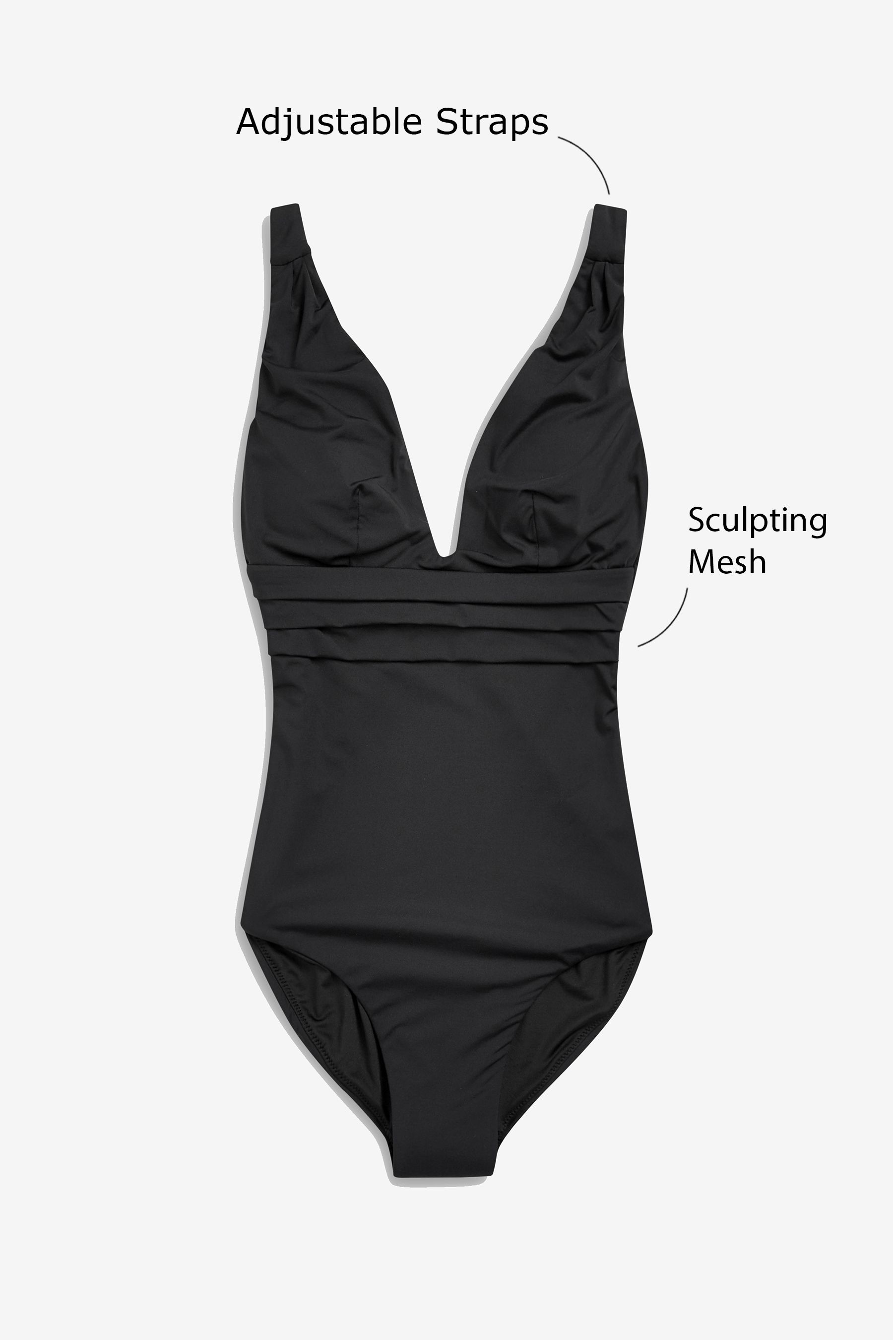 Buy Black Plunge Tummy Control Swimsuit from the Next UK online shop