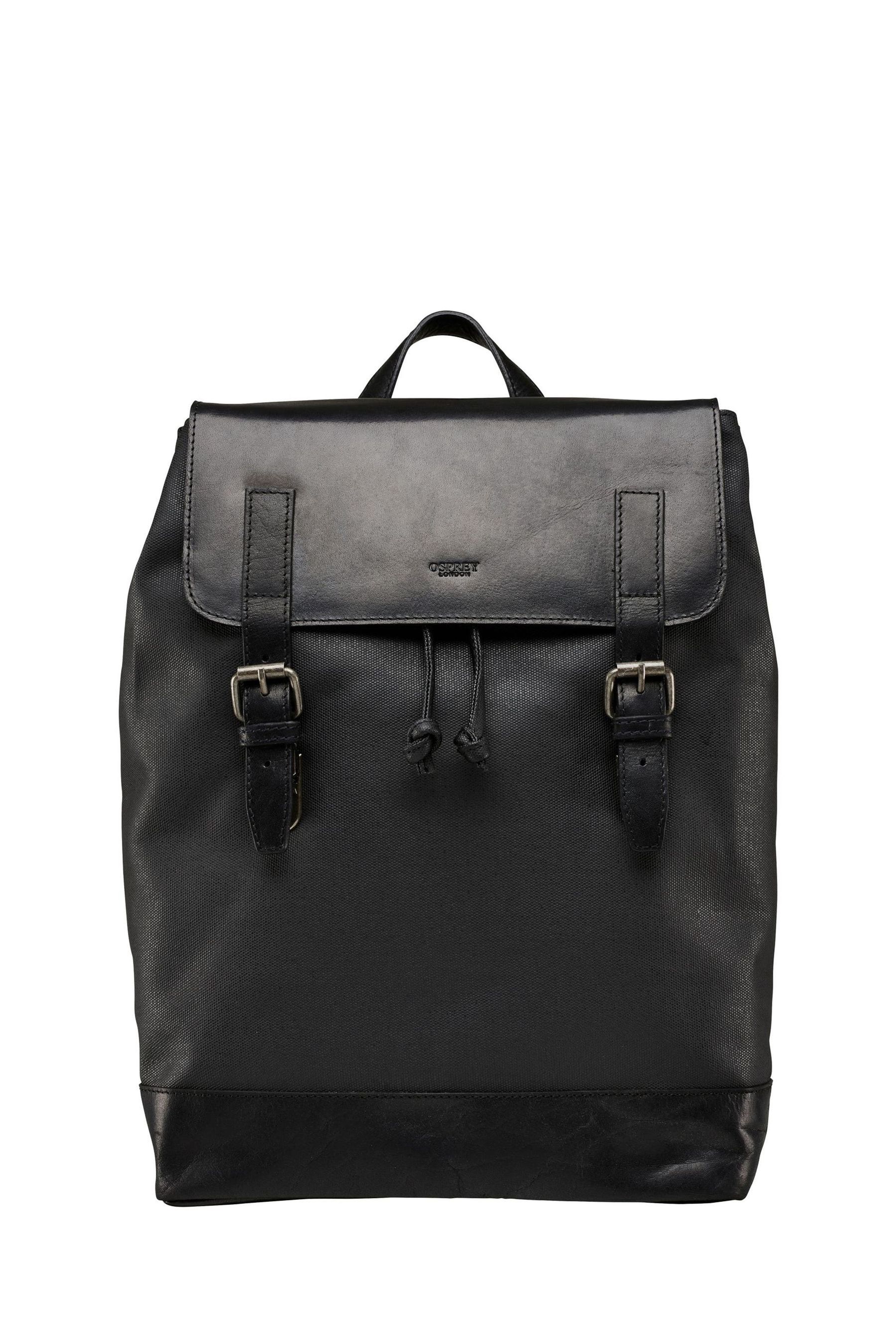 Osprey black leather backpack hotsell