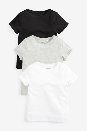 Black/White 3 Pack 3 Pack T-Shirts (3-16yrs)