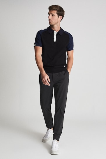 Buy Reiss Black Mead Golf Cuffed Trousers from the Next UK online shop