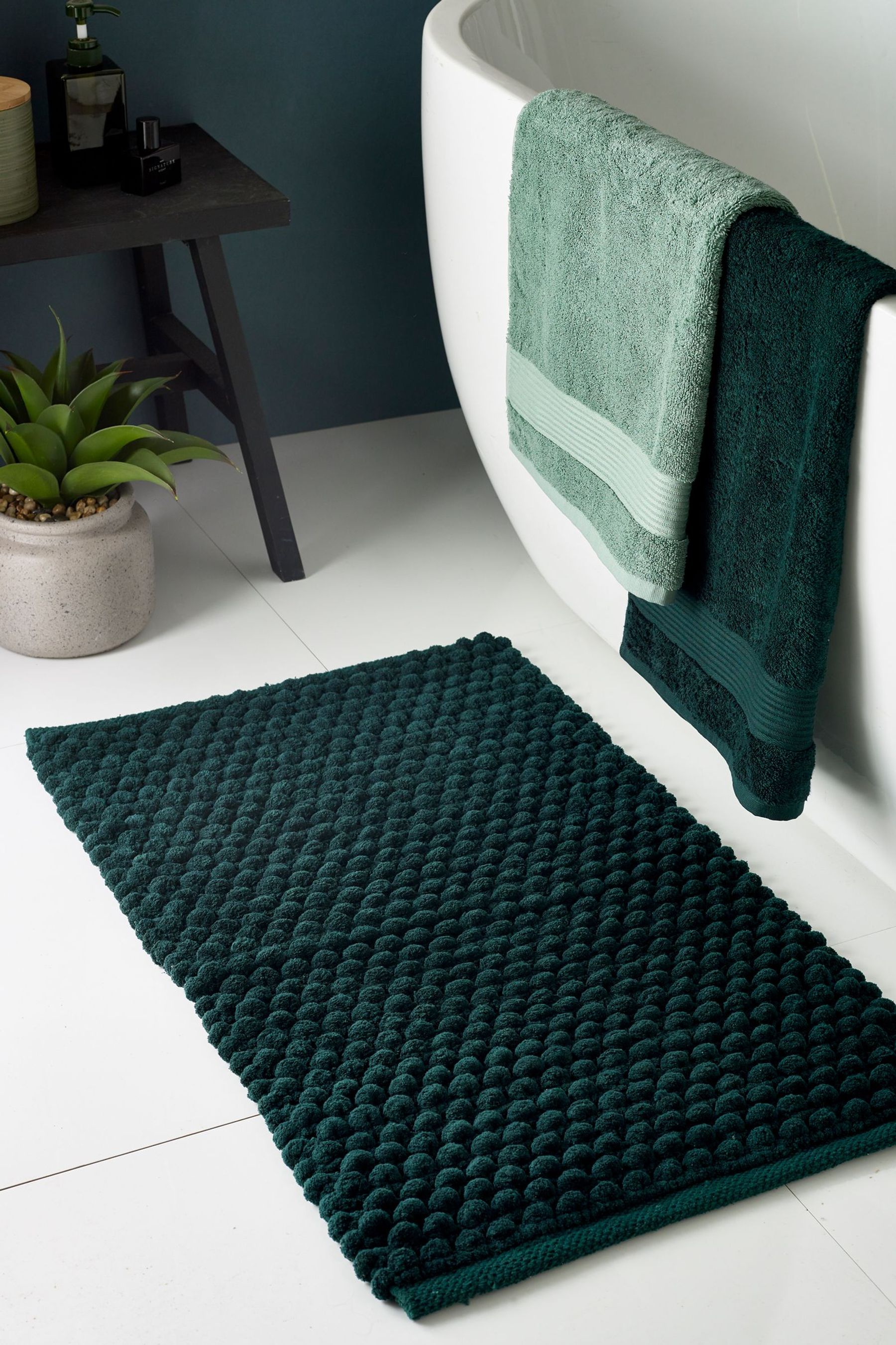 Buy Bottle Green Giant Bobble Bath Mat from Next Ireland