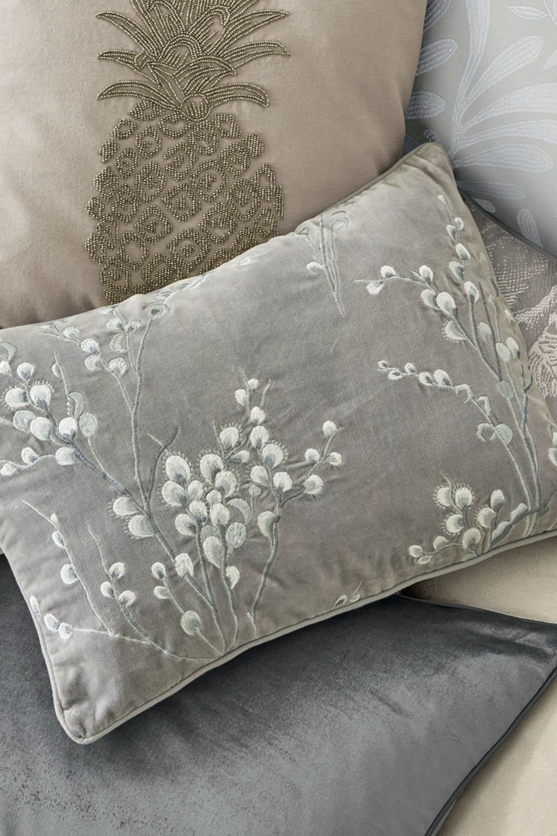 Grey online rectangle cushion