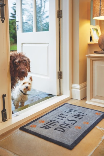 Howler & Scratch Multi Dogs Slogan Washable Non Slip Doormat