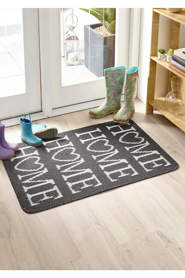My Mat Charcoal Grey Utility Home Washable Non Slip Doormat