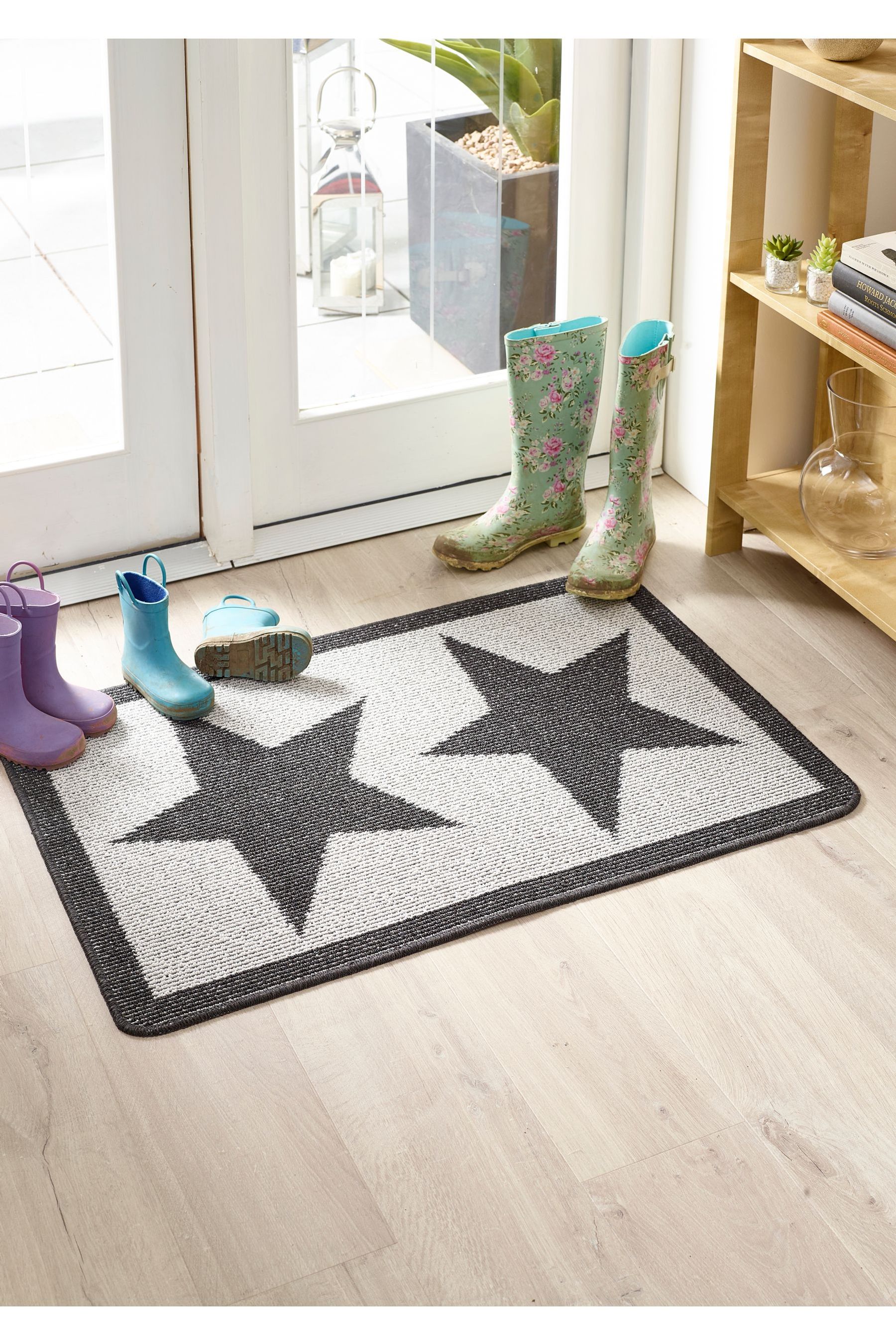 Buy My Mat Charcoal Grey Utility Star Washable Non Slip Doormat from