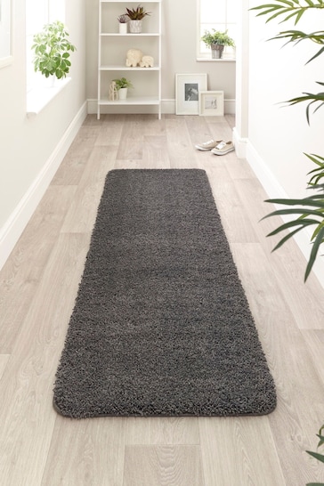 My Rug Charcoal Grey Soft Stain Resistant And Washable Rug