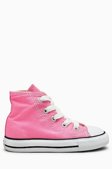 Buy Converse Pink Chuck Taylor All Star High Infant Trainers from the ...