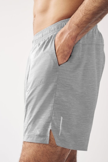 Grey 7 Inch Active Gym Sports Shorts