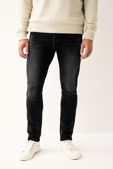 extended linear cut jeans