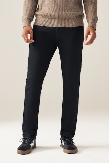 straight-leg high-waist jeans