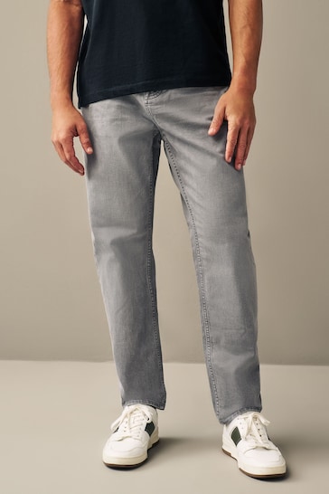 Light Grey Regular Fit Overdyed Denim Jeans