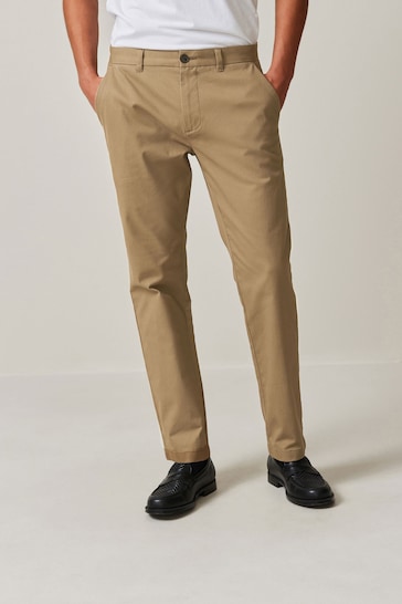 Stone Slim Fit Stretch Printed Soft Touch Chino Trousers