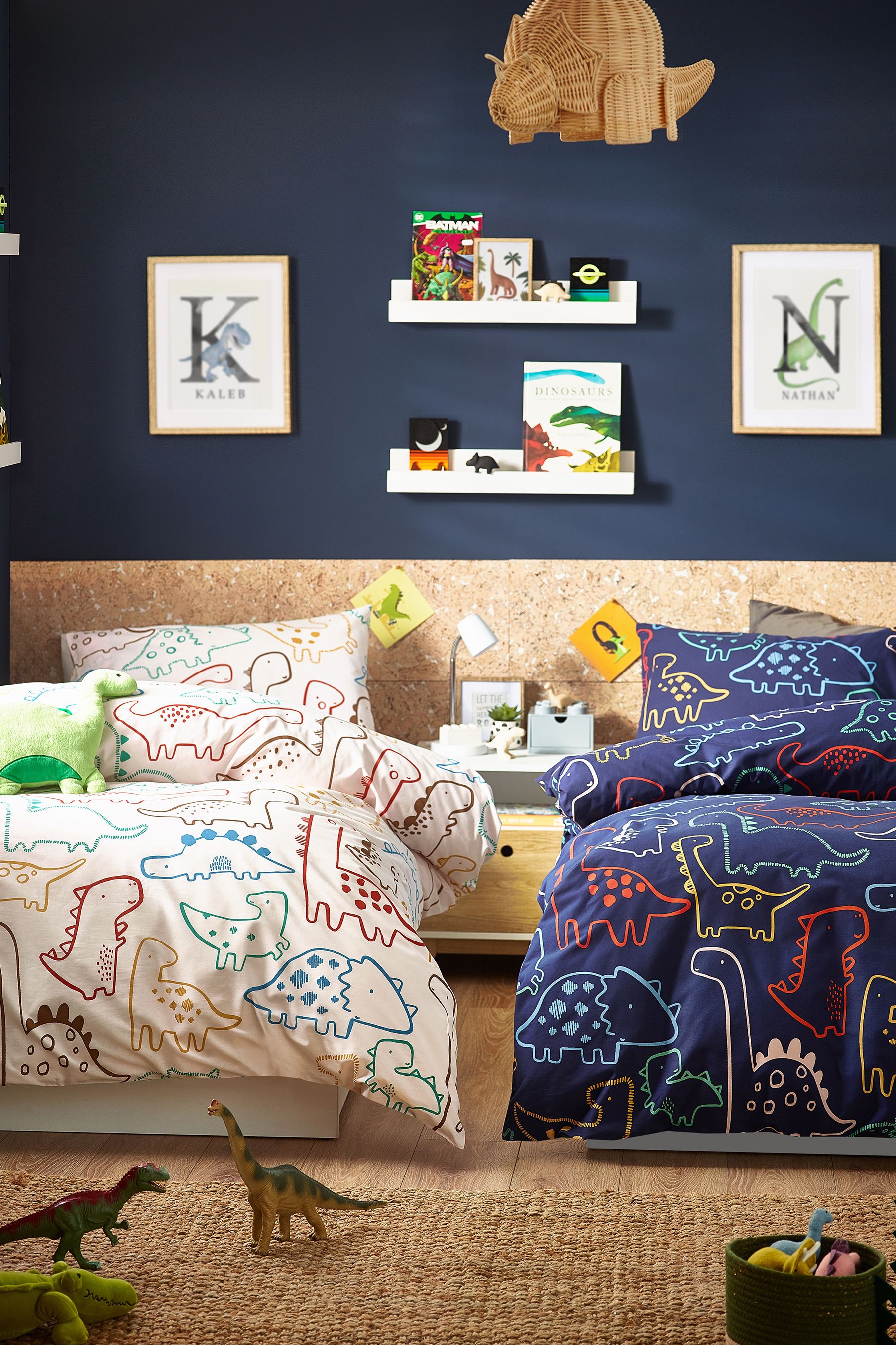 Navy 2025 dinosaur bedding