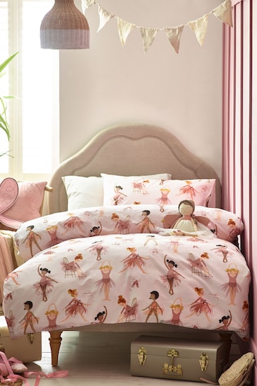 Buy Ecru Cream 100% Cotton Printed Bedding Duvet Cover and Pillowcase Set from the Next UK online shop