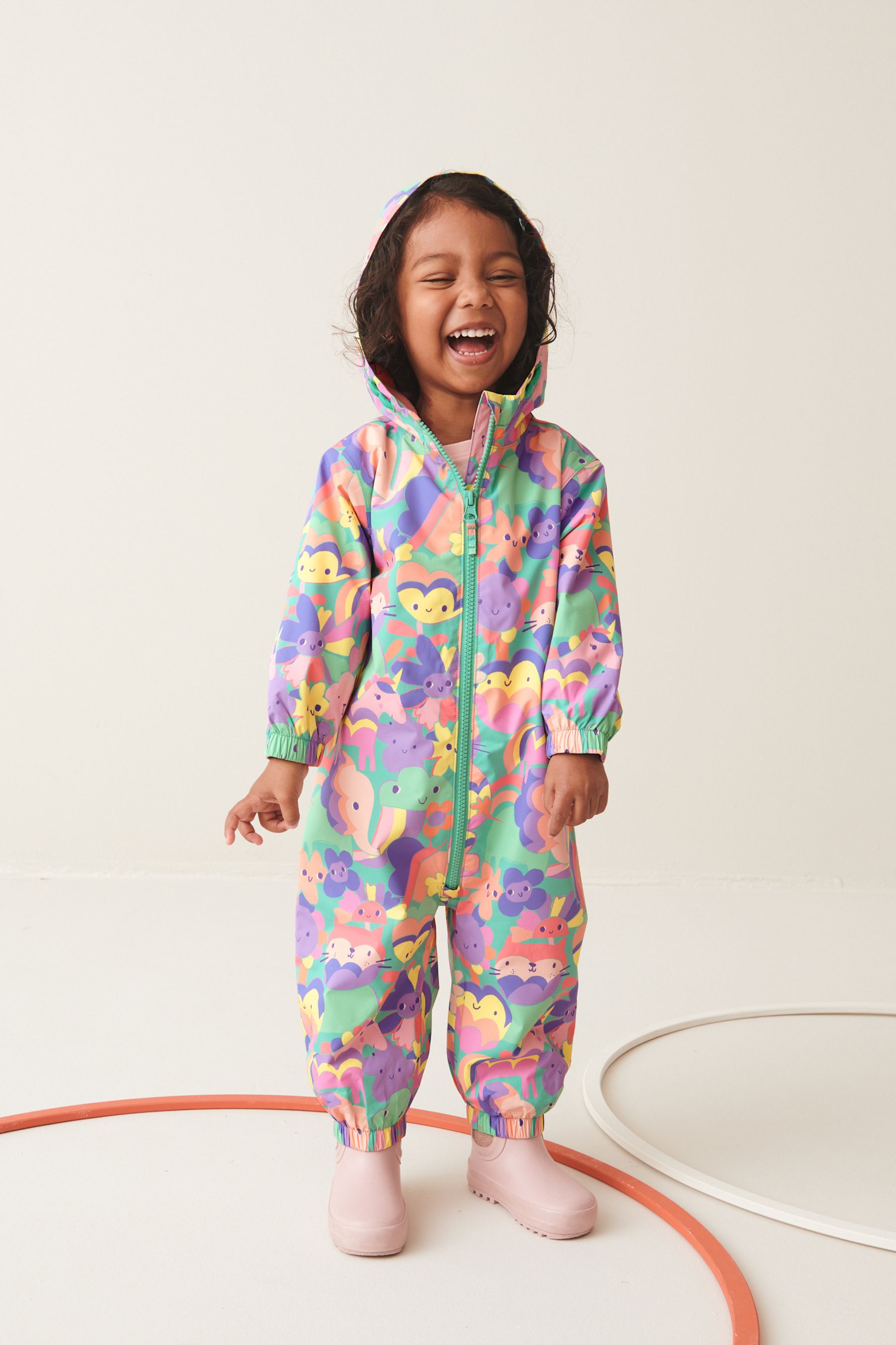 Puddle suit with fleece lining top