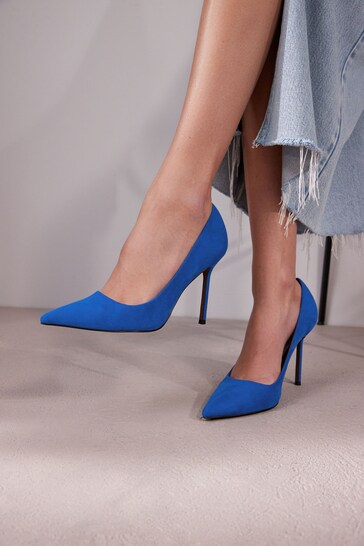 Blue Forever Comfort Point Toe Court Shoes