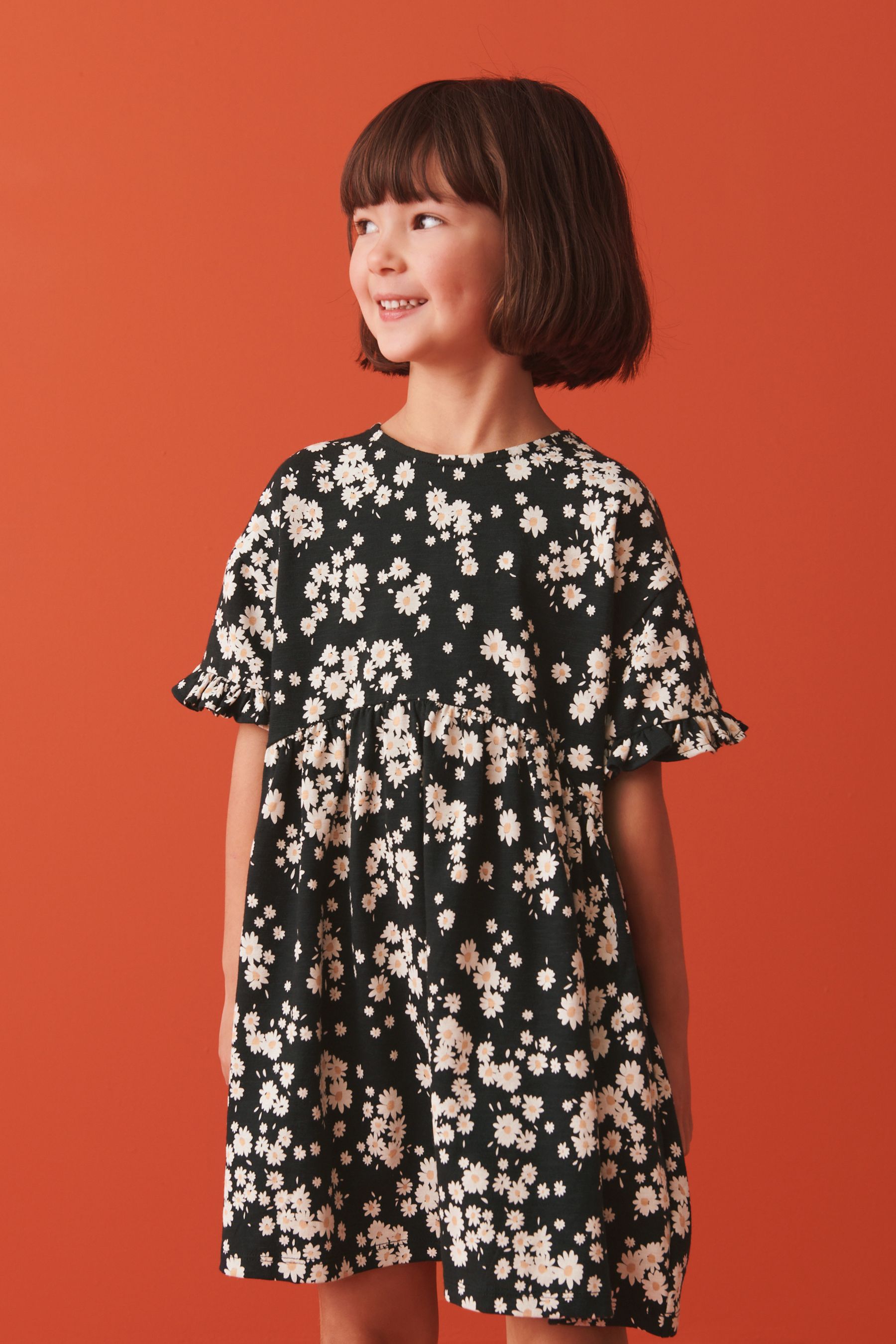 Short sleeve print new arrivals dress
