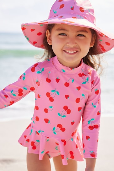 Pink Cherry Swim Hat (3mths-10yrs)
