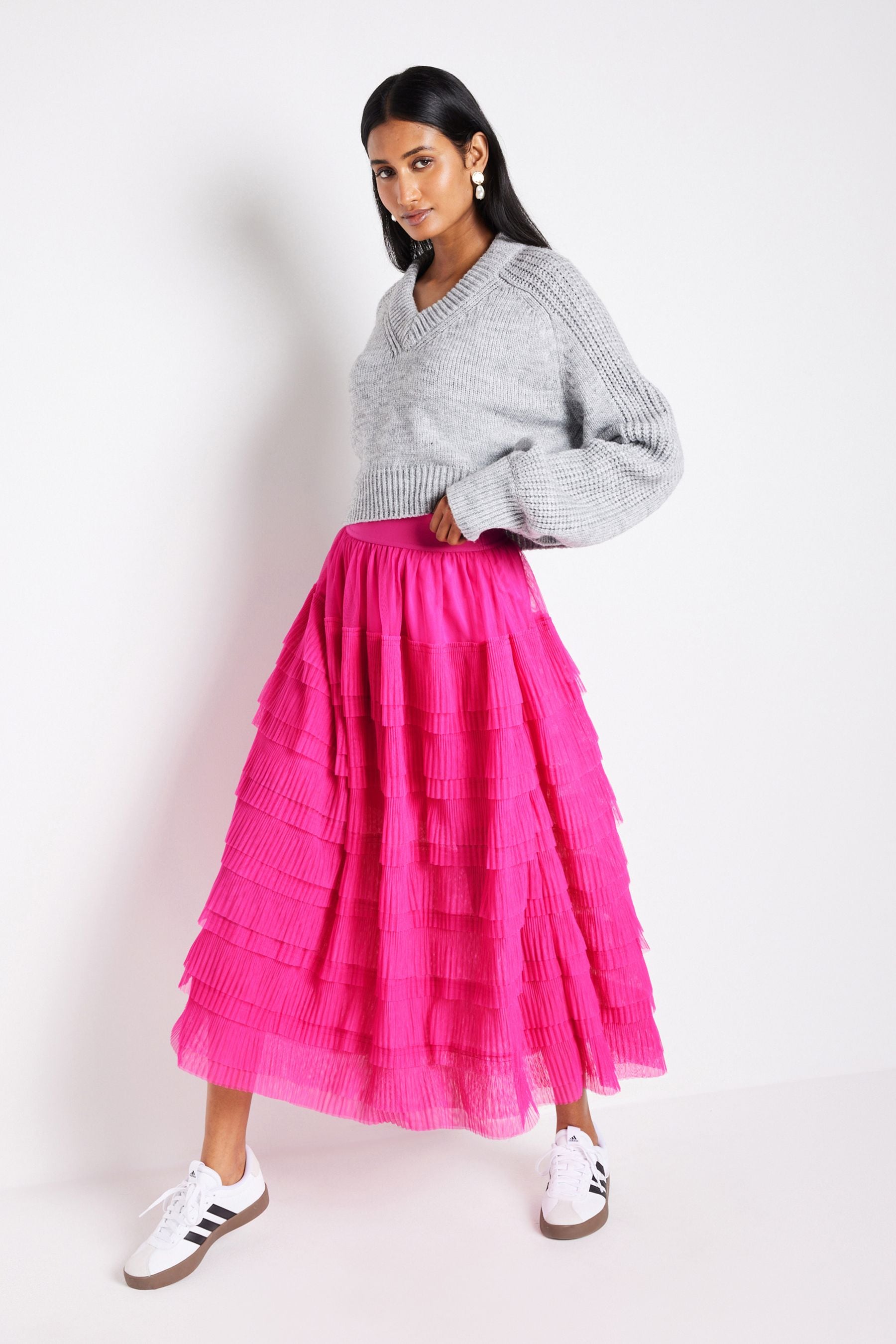 Hot pink mesh skirt store