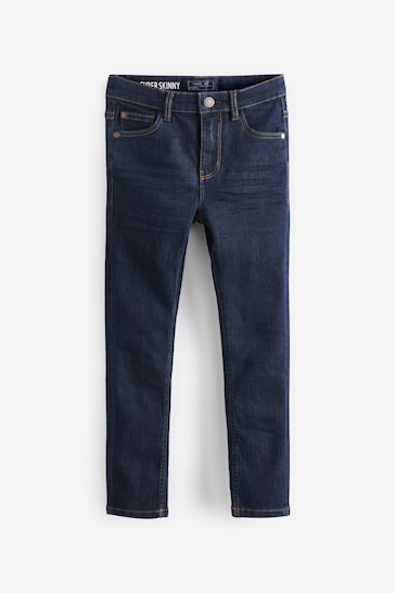 Blue Dark Super Skinny Fit Cotton Rich Stretch Jeans (3-17yrs)
