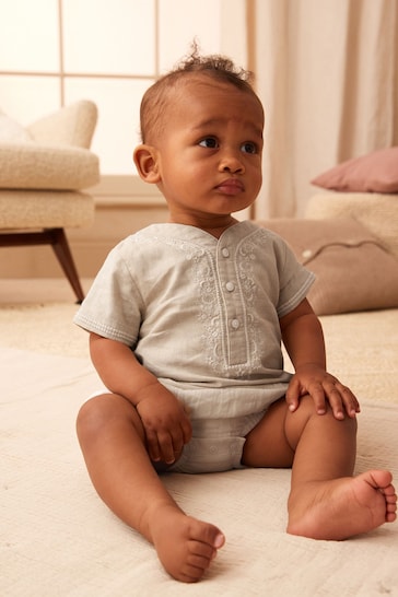 Neutral Woven Top And Bottoms Set (0mths-2yrs)