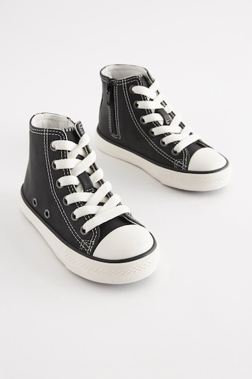 Black Standard Fit (F) High Top Trainers