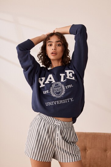 Blue Yale Sweatshirt and Short Pyjamas