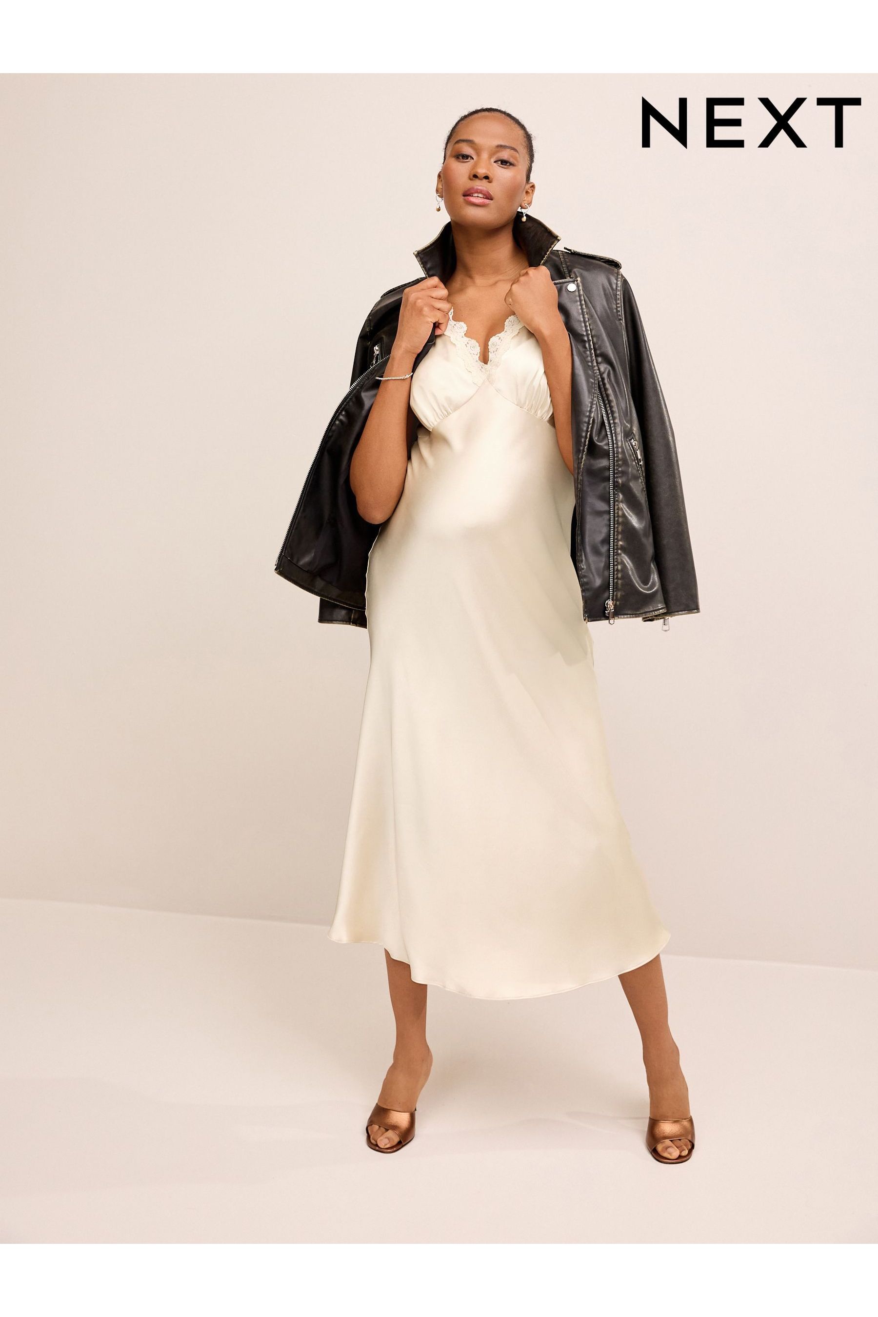 Maternity silk shop slip dress