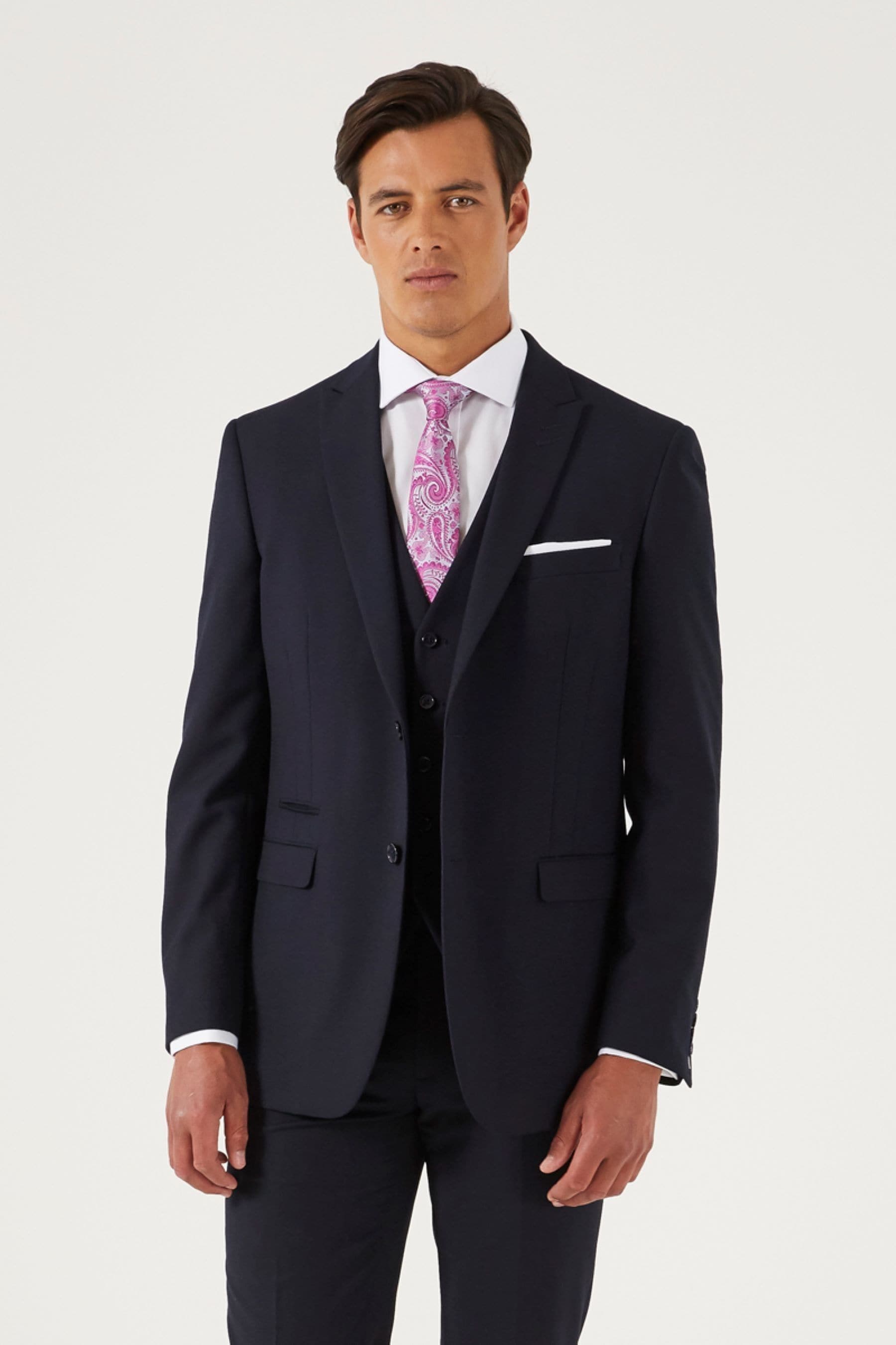 Black tailored hot sale fit suit