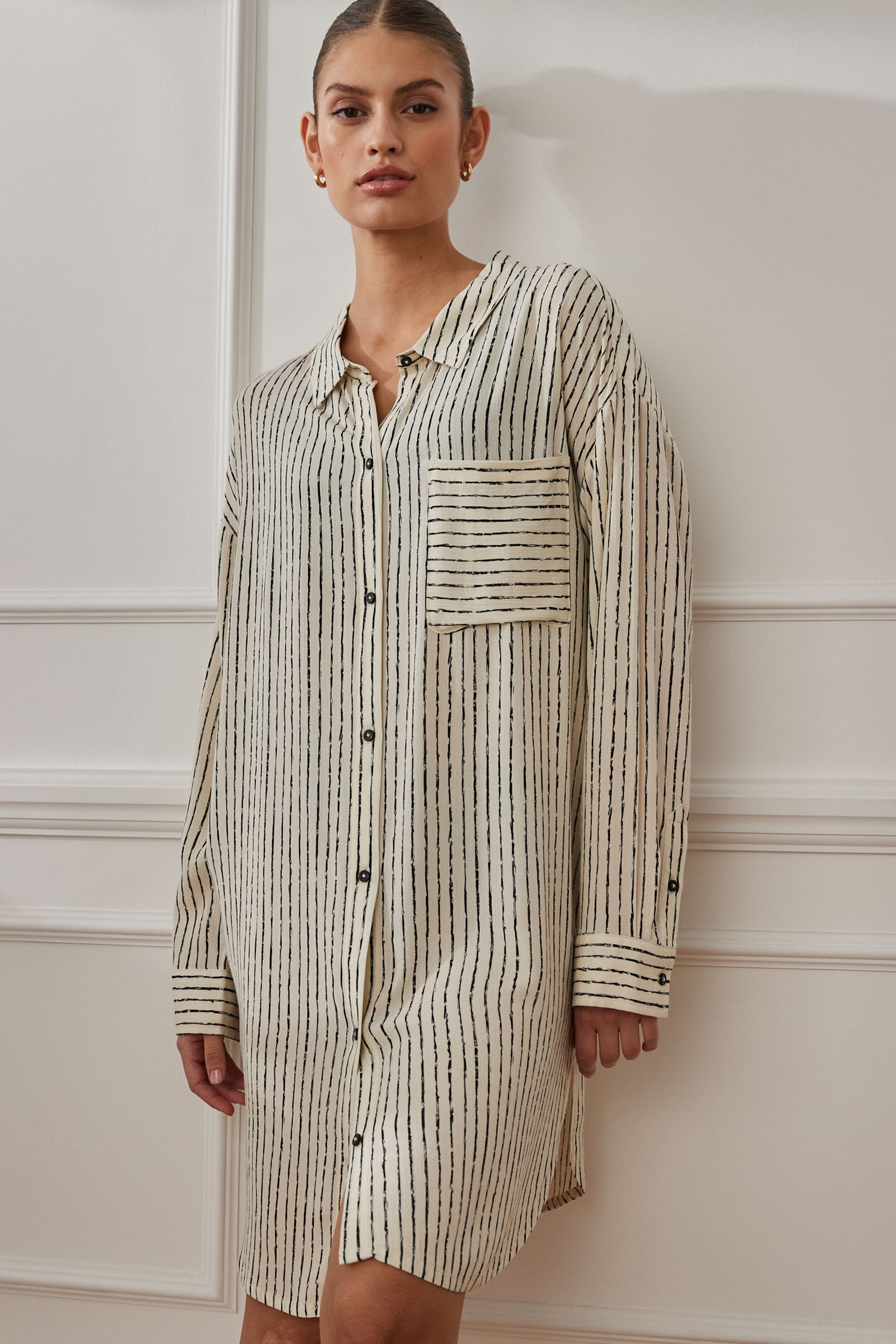 Satin nightshirt top