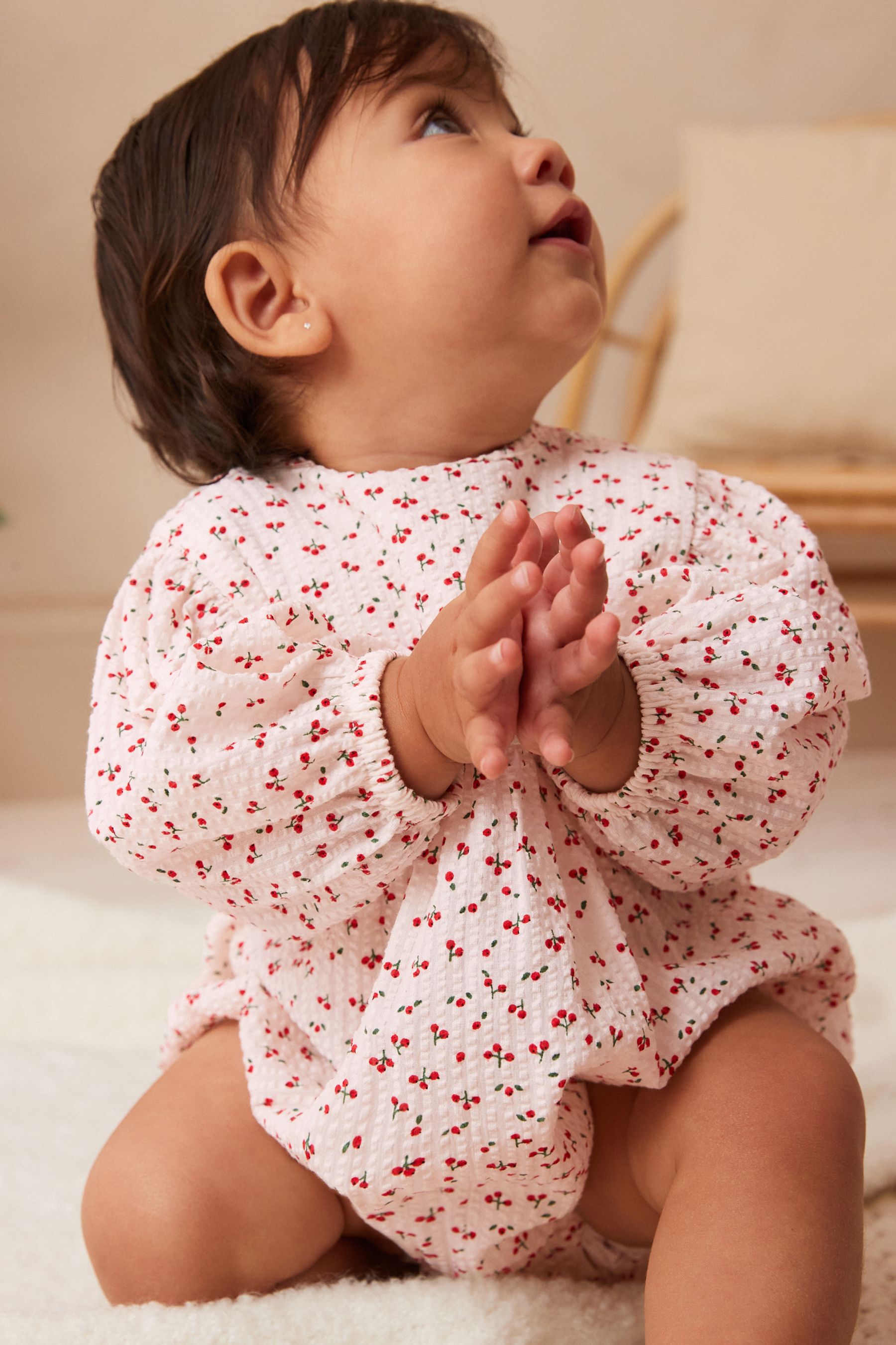 Cherry romper baby clearance
