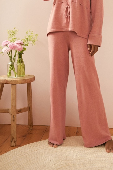 Laura Ashley Pink Wide Leg Lounge Co-ord Trousers