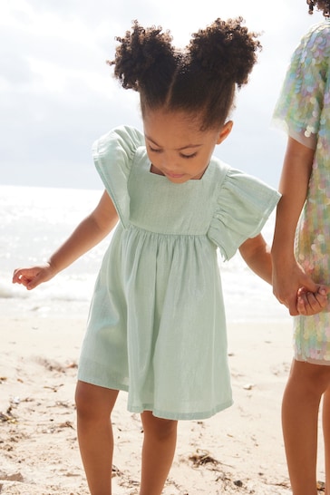 Mint Green Shimmer Party Dress (3mths-8yrs)