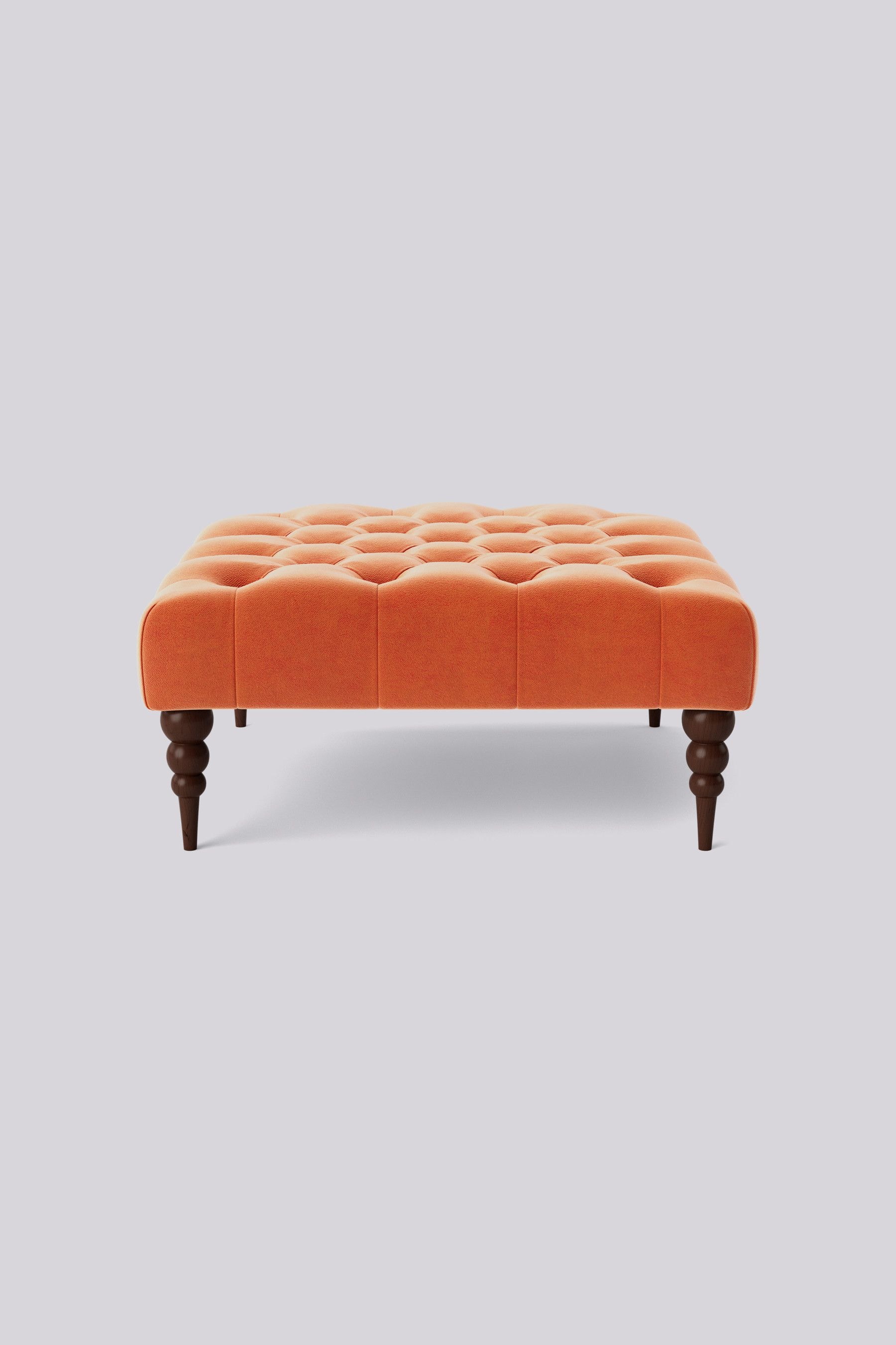Burnt top orange ottoman