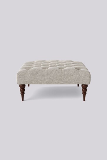 Swoon Houseweave Natural Chalk Plymouth Square Ottoman