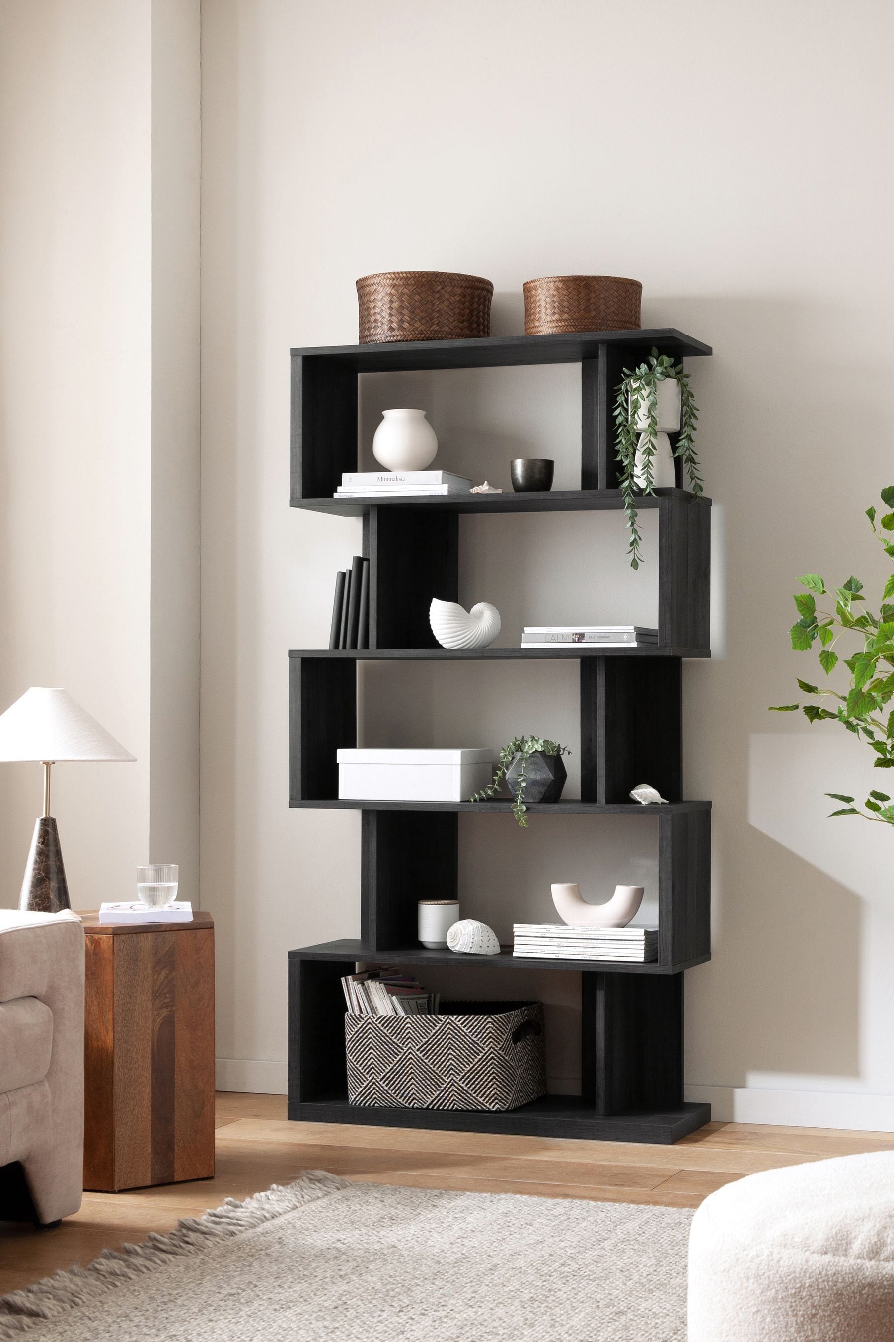 Black sales tall shelf