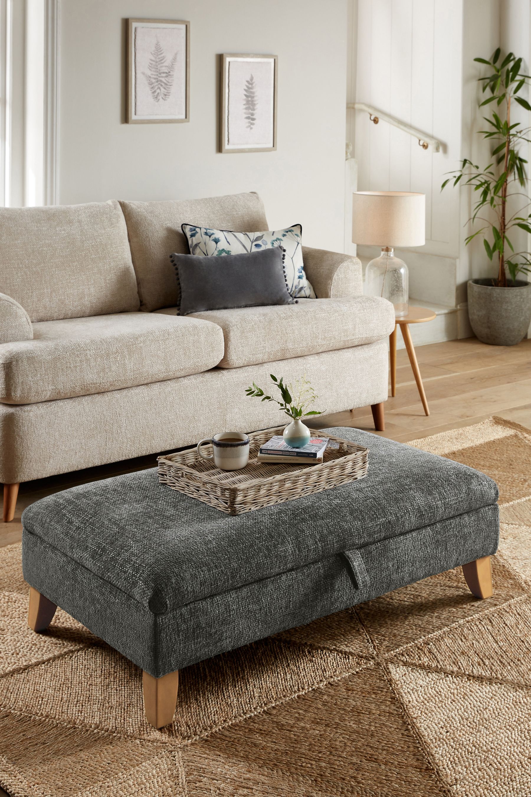Next grey outlet ottoman