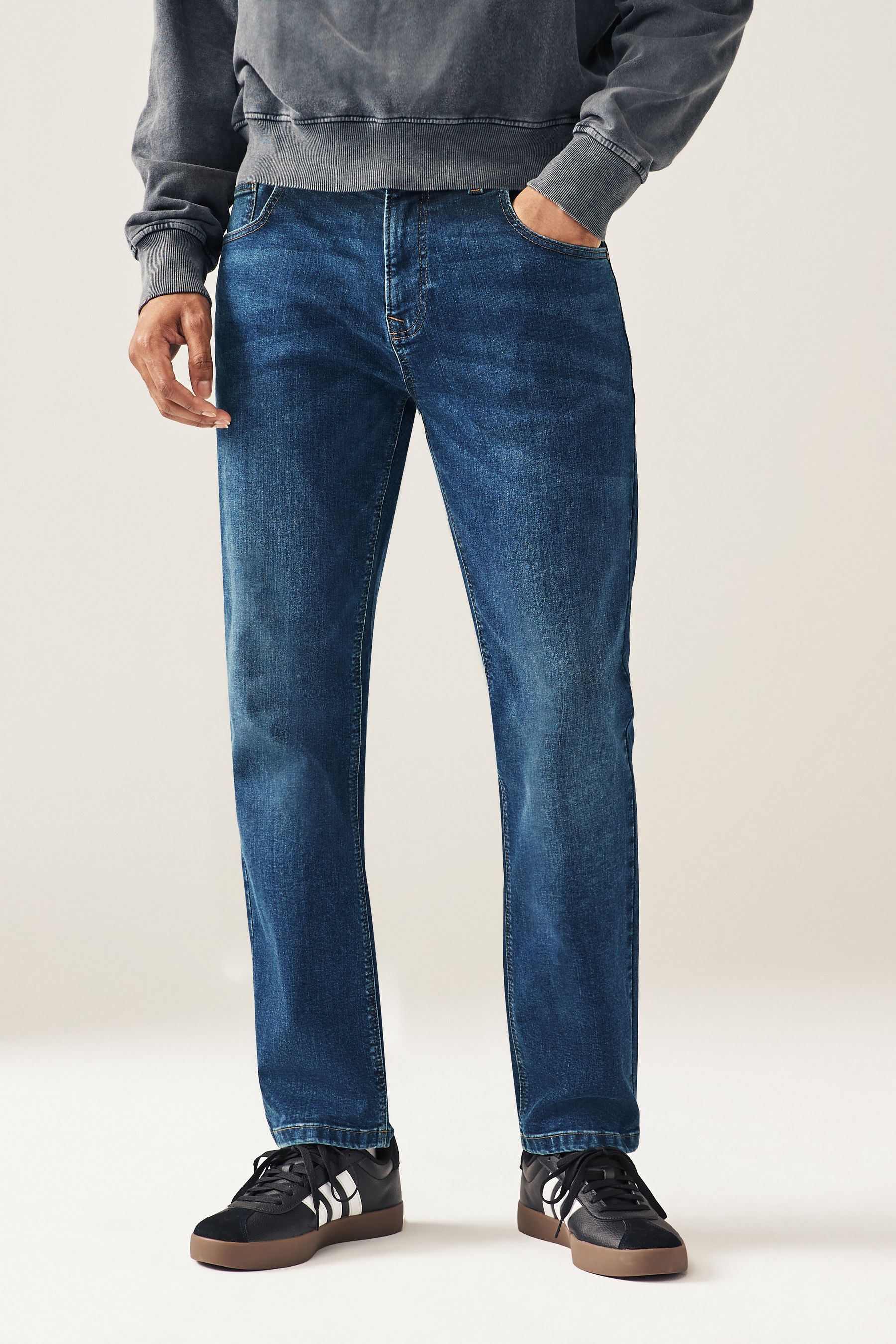Buy Mid Blue Slim Classic Stretch Jeans from Next Spain