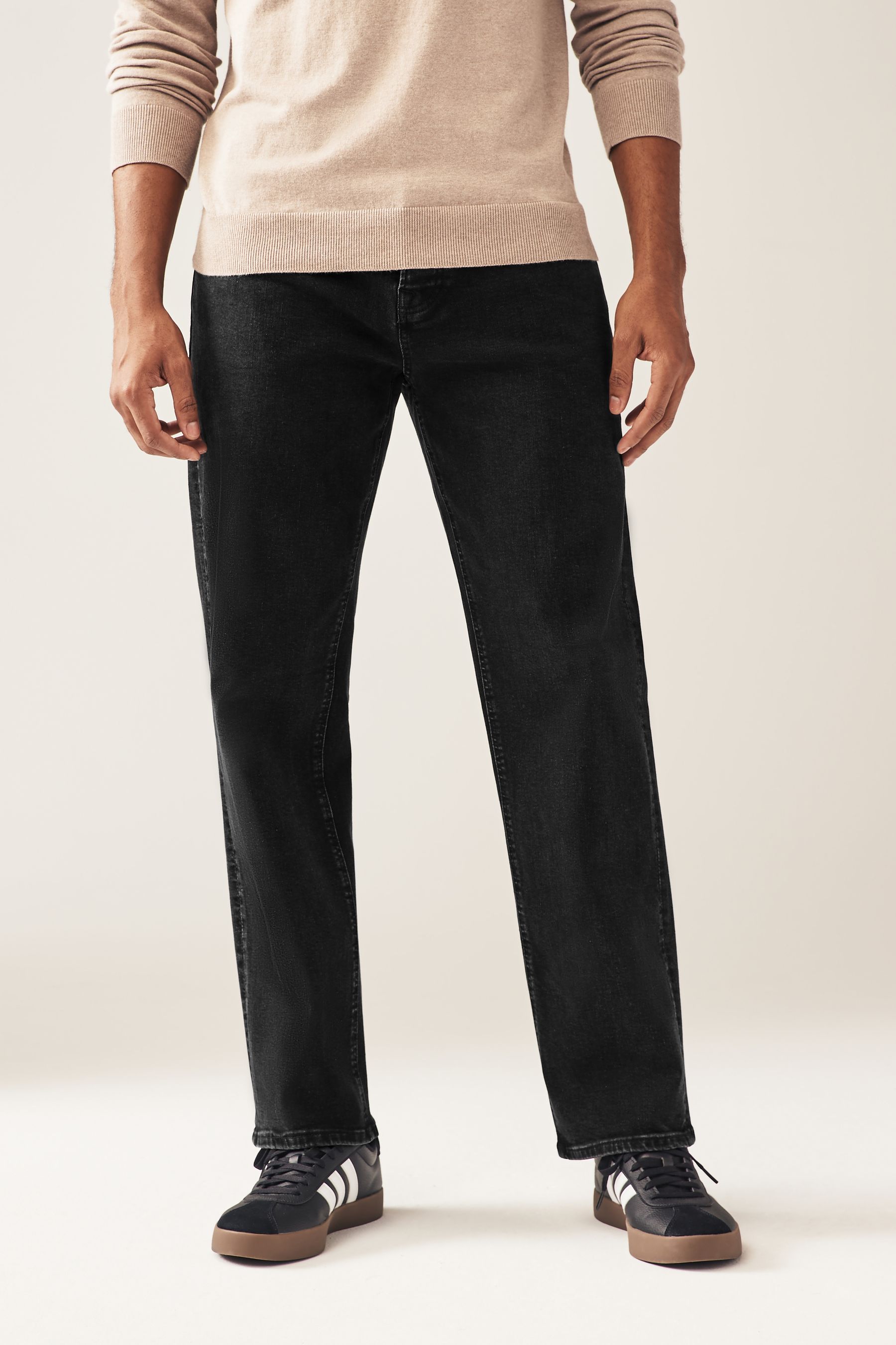 Black Relaxed Classic Stretch Jeans