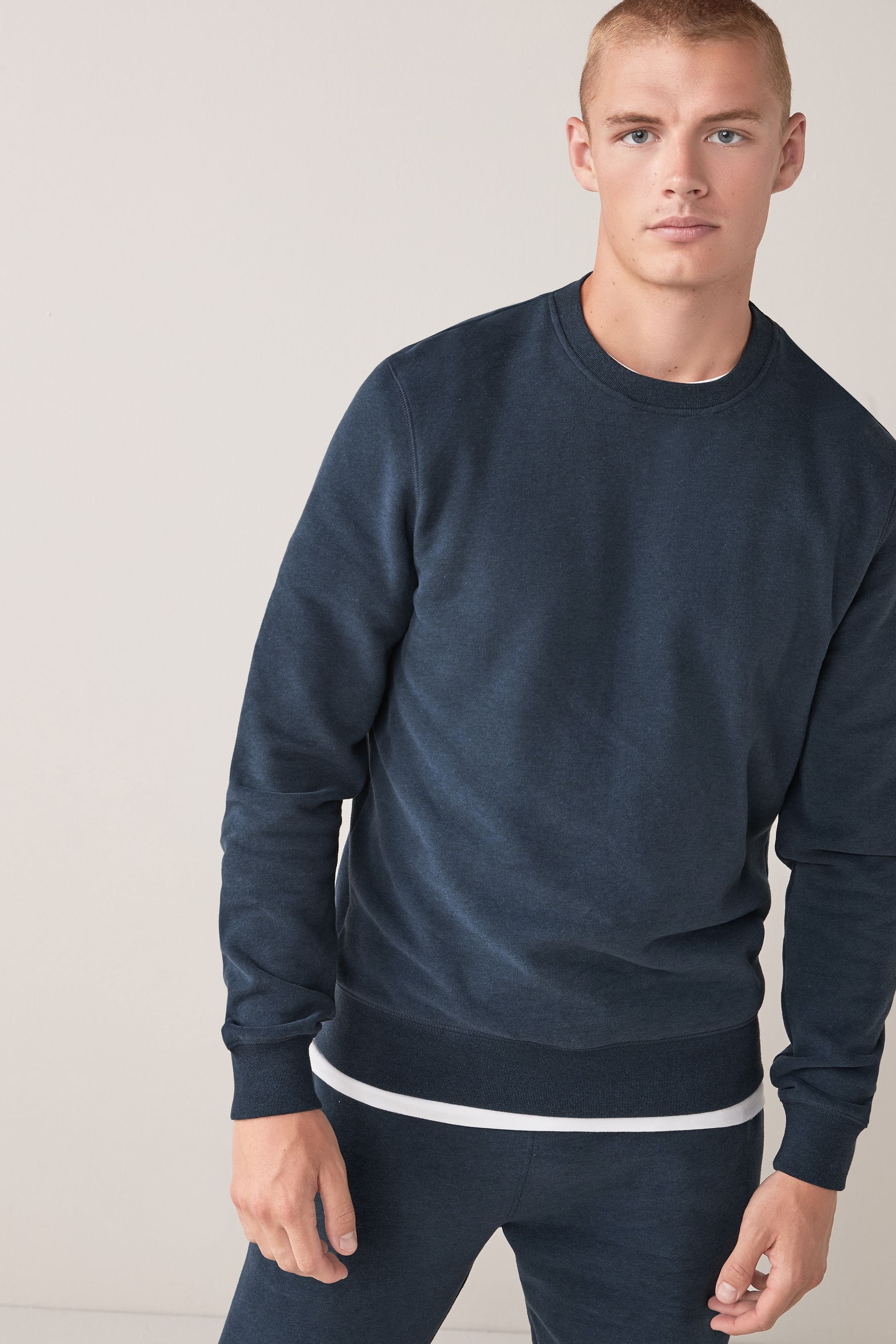 Buy Navy Blue Crew Sweatshirt from the Next UK online shop