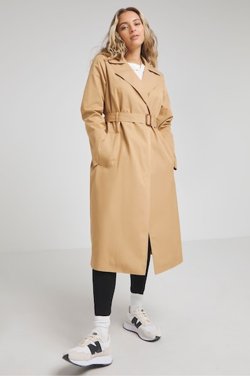 Simply Be Cream Essential Clean Trench Coat