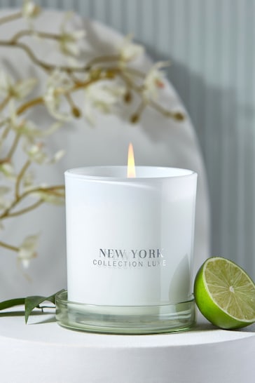 Jasmine & Orange Blossom Collection Luxe New York Single Wick Scented Candle