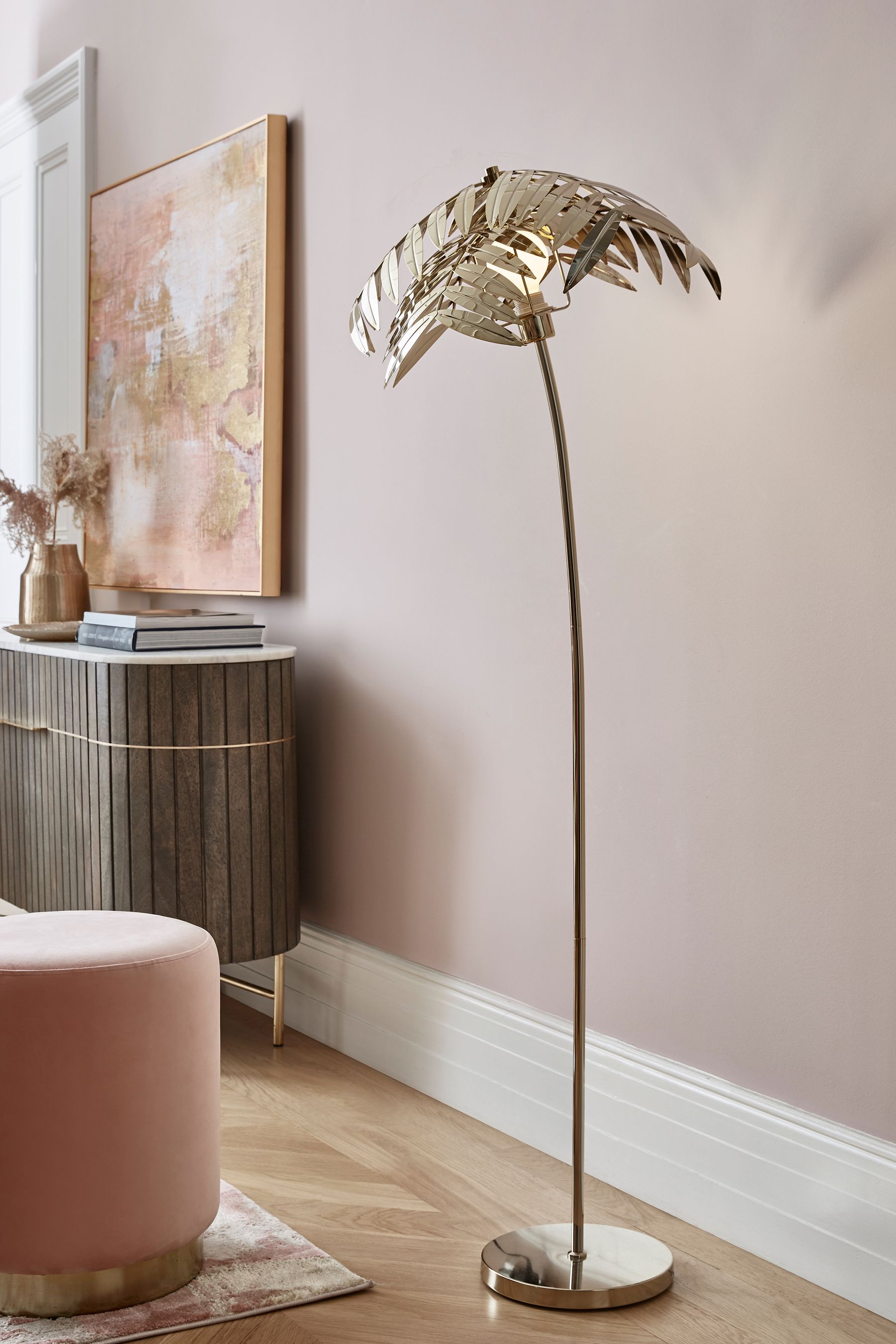 Tropical palm on sale floor lamp